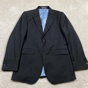 Charles Tyrwhitt Suit Jacket Mens 38R Black Wool Slim Fit Formal Preppy Office